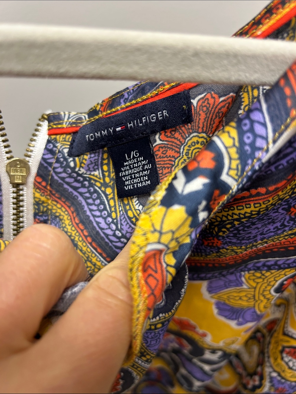 Tommy Hilfiger Yellow Paisley V-Neck Tank Top image 3